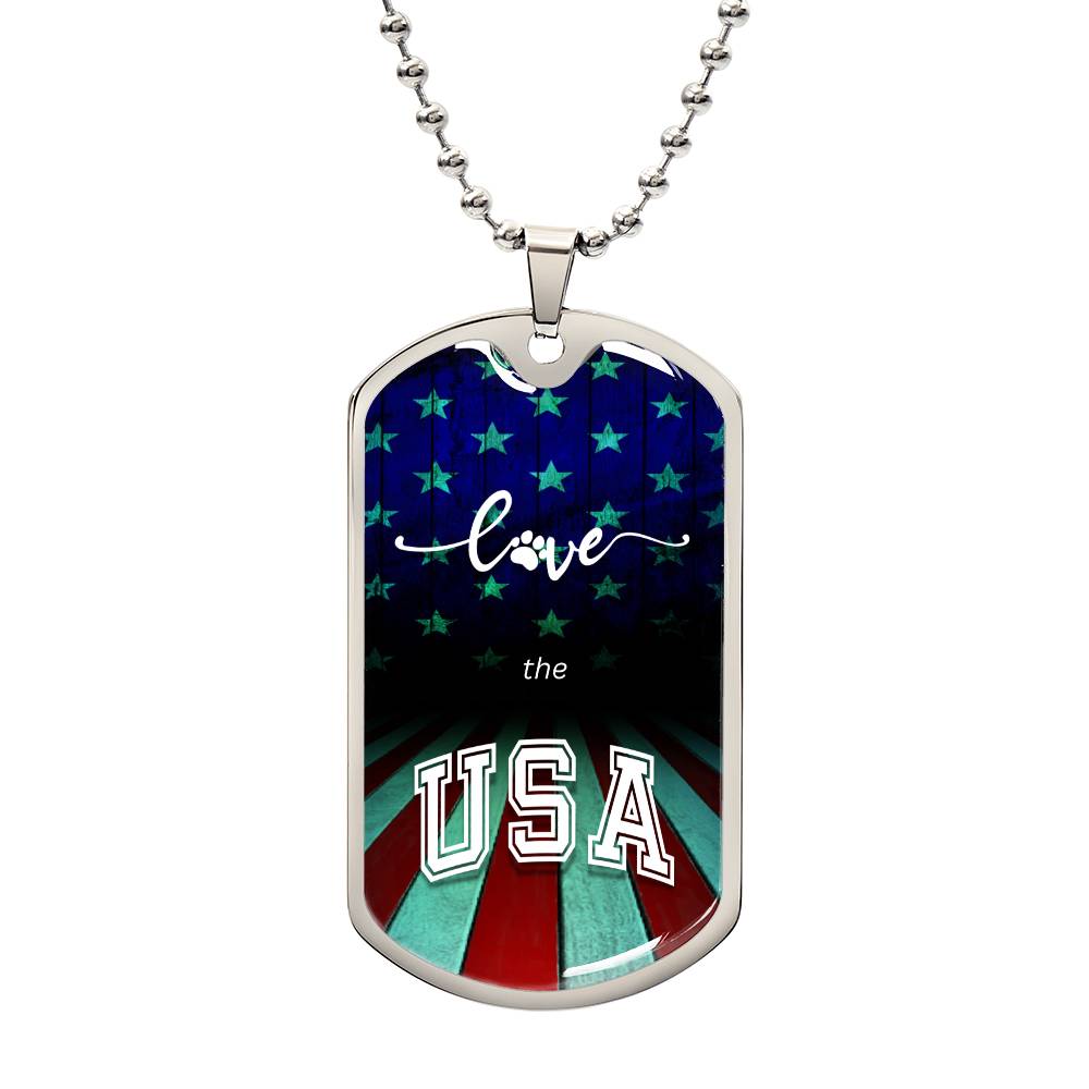 Love the USA Necklace - Jewelry - Epileptic Al’s Shop