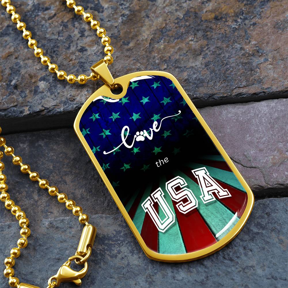 Love the USA Necklace - Jewelry - Epileptic Al’s Shop