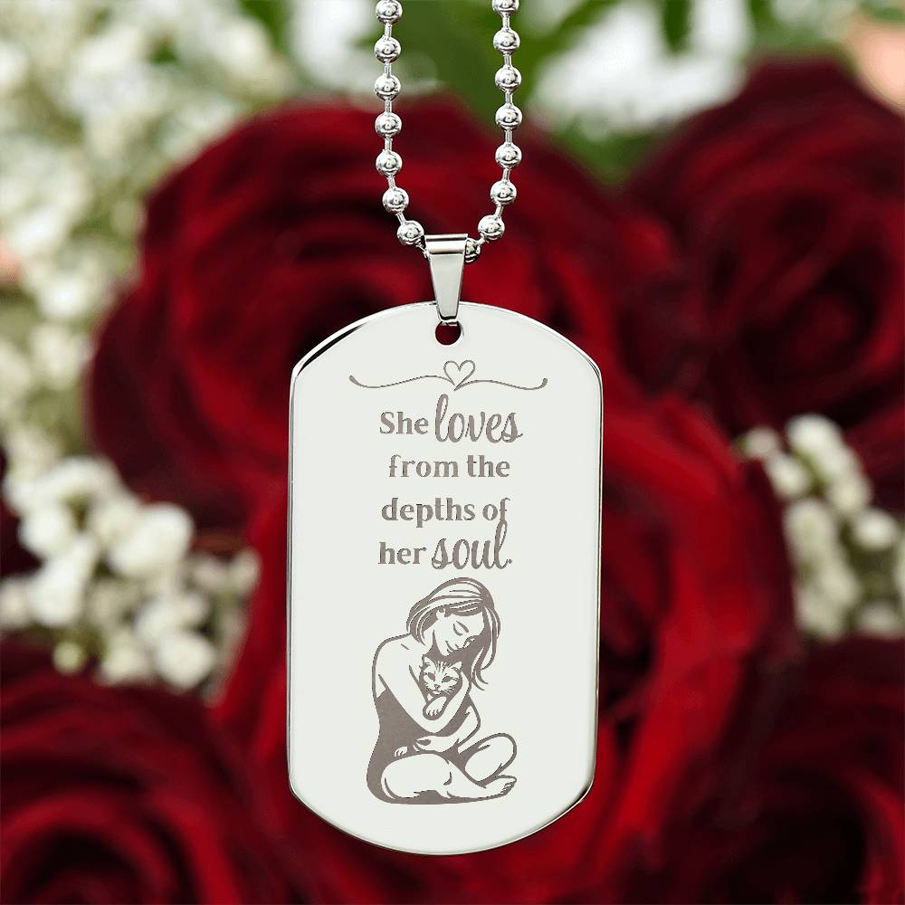 Loving Soul Engraved Dog Tag Necklace - Jewelry - Epileptic Al’s Shop