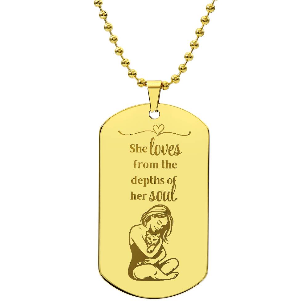 Loving Soul Engraved Dog Tag Necklace - Jewelry - Epileptic Al’s Shop