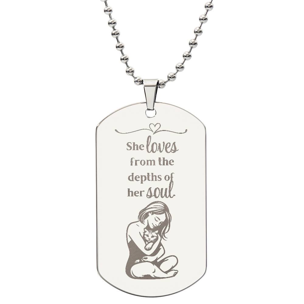 Loving Soul Engraved Dog Tag Necklace - Jewelry - Epileptic Al’s Shop