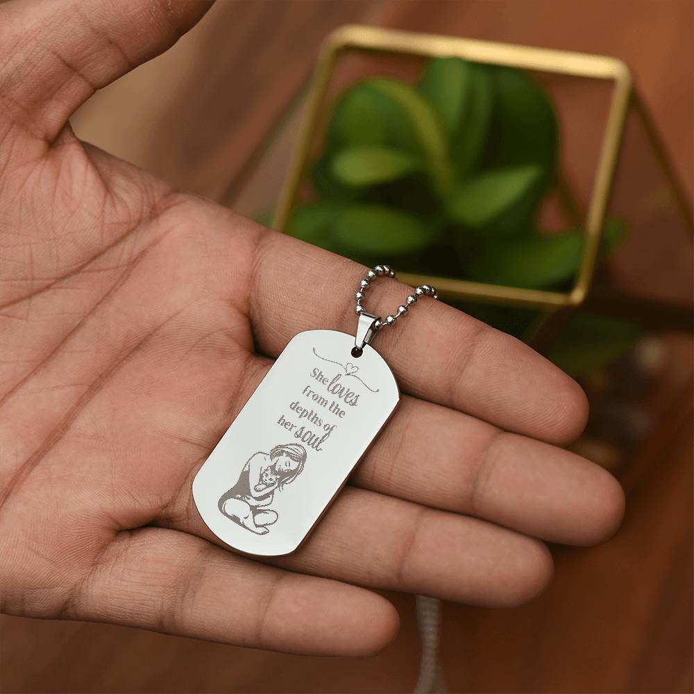 Loving Soul Engraved Dog Tag Necklace - Jewelry - Epileptic Al’s Shop