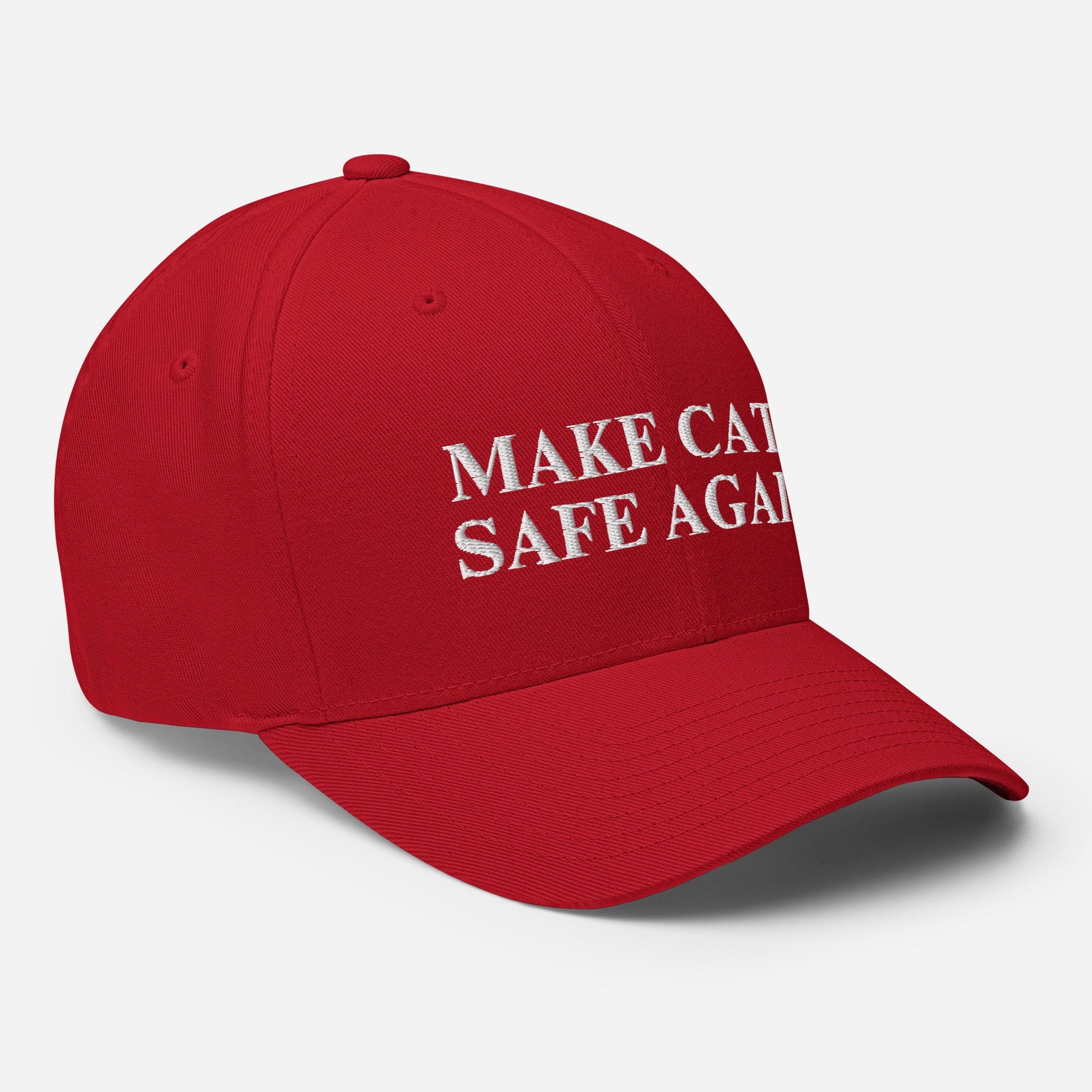 Make Cats Safe Again Red Structured Twill Cap - Hats - EpiAl's Shop