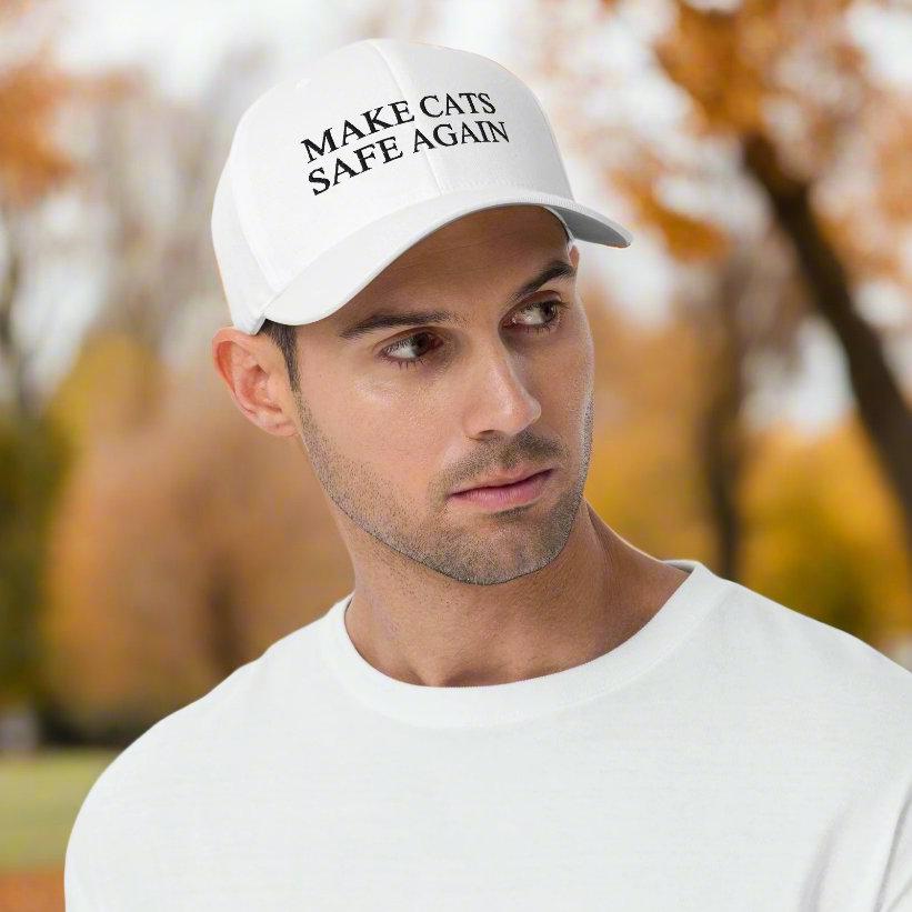 Make Cats Safe Again White Structured Twill Cap - Hats - EpiAl's Shop