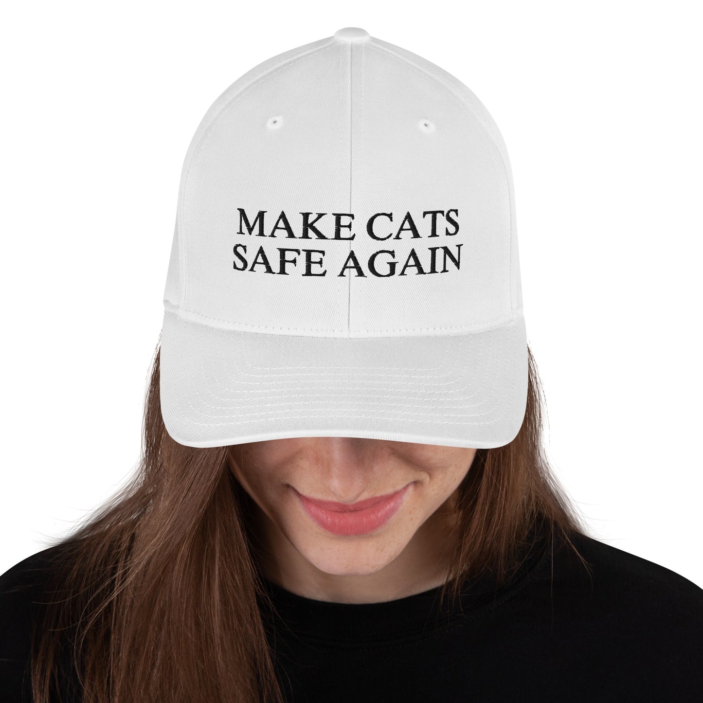 Make Cats Safe Again White Structured Twill Cap - Hats - EpiAl's Shop