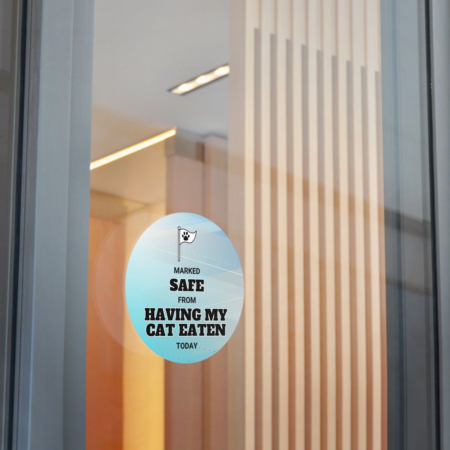 Marked Safe from Having Cat Eaten Round Vinyl Stickers - Paper products - EpiAl's Shop