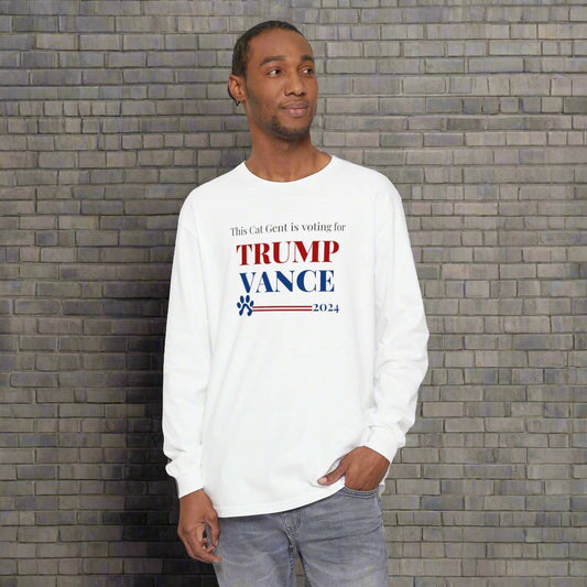 Men's Trump/Vance 2024 Unisex Garment - dyed Long Sleeve T - Shirt - Long - sleeve - EpiAl's Shop