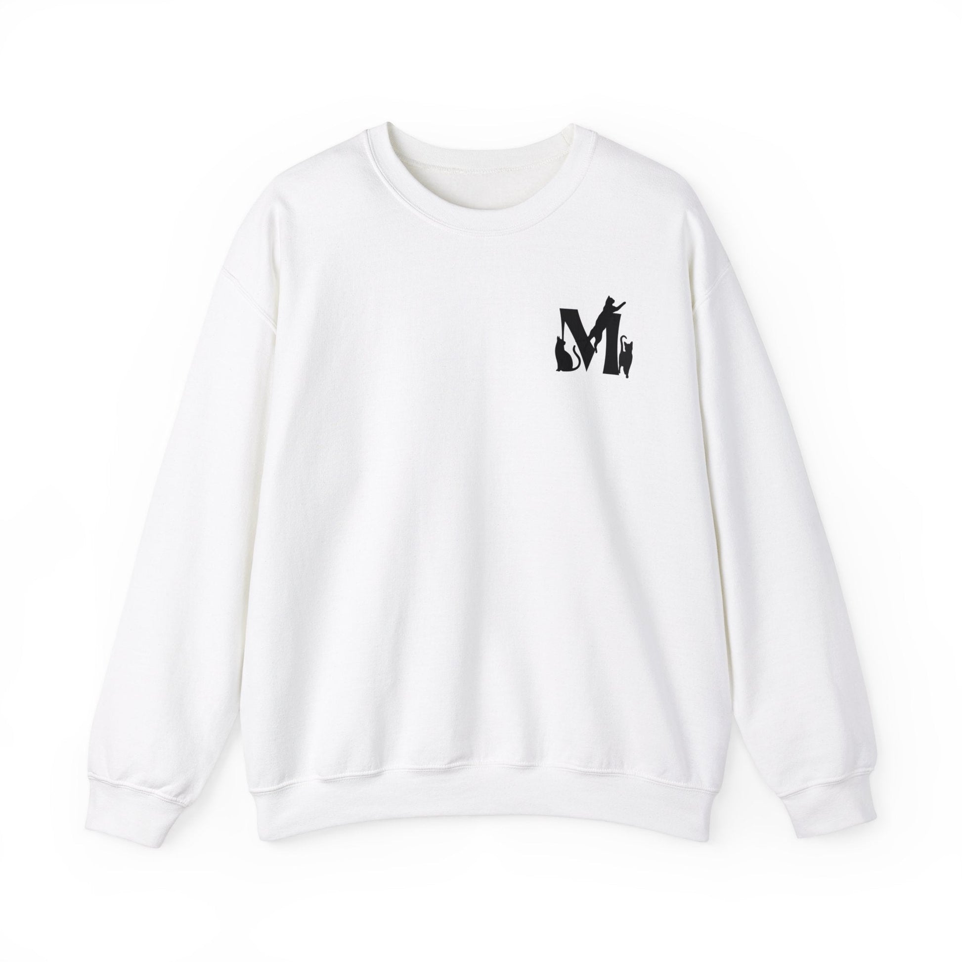 Meownogram M Unisex Crewneck Sweatshirt - Sweatshirt - Epileptic Al’s Shop