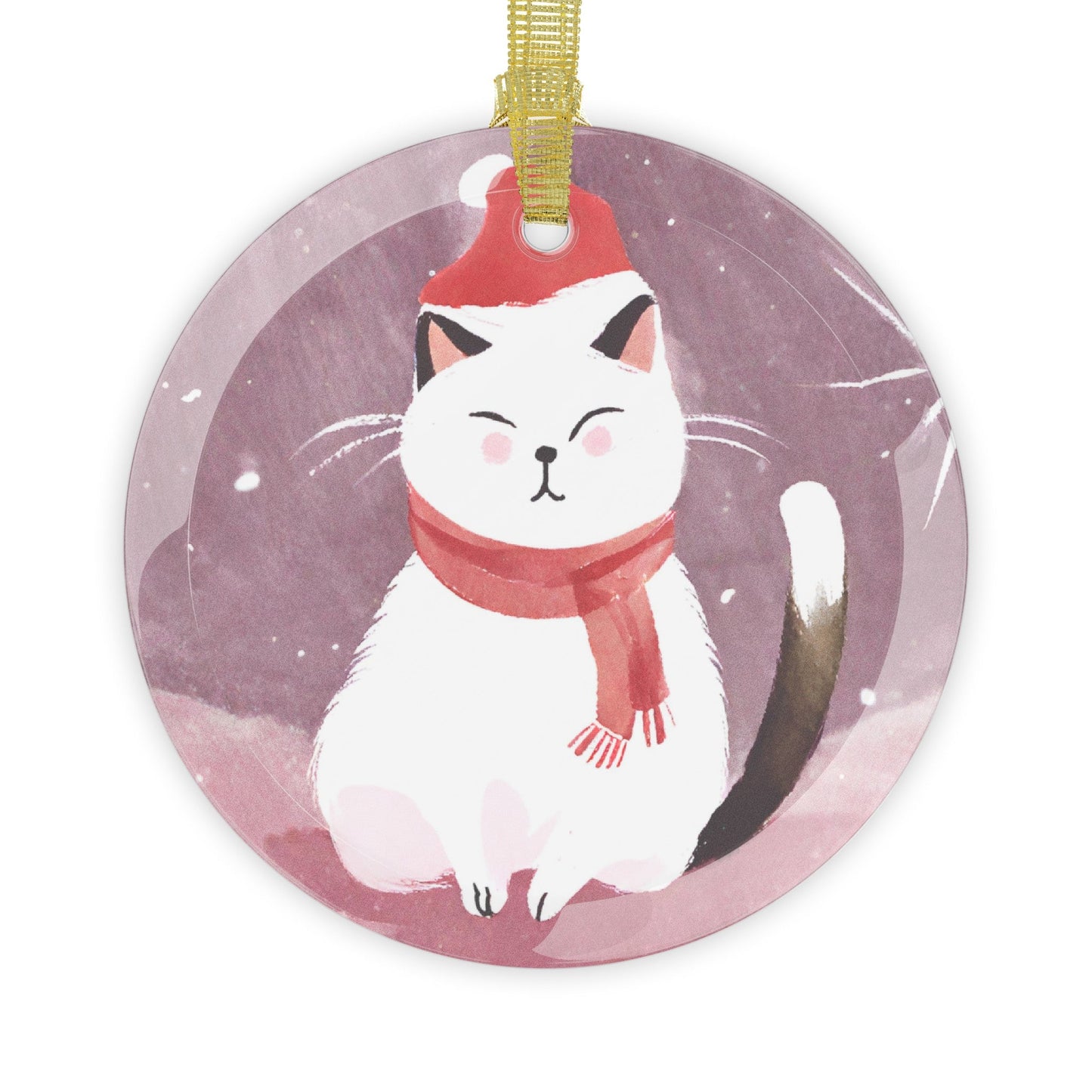 Meowy Christmas Glass Ornaments - Home Decor - Epileptic Al’s Shop