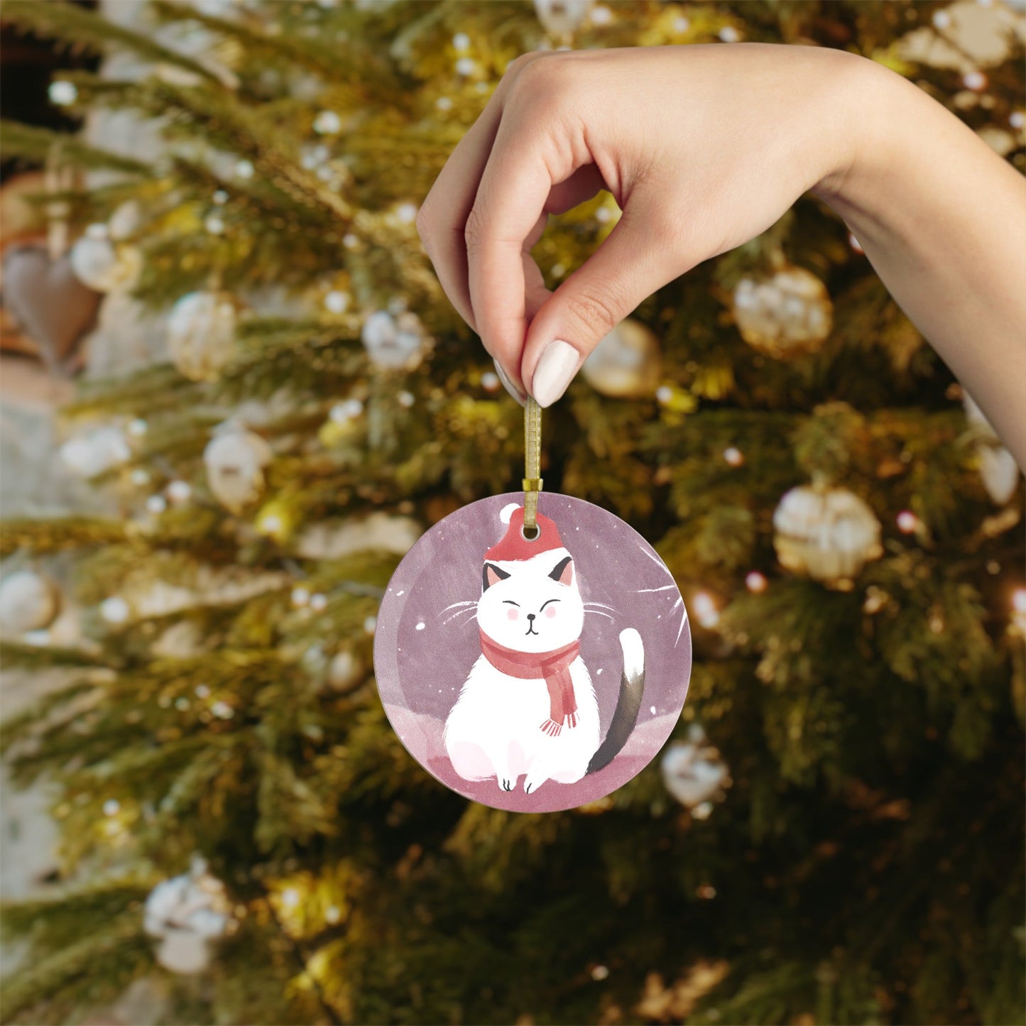 Meowy Christmas Glass Ornaments - Home Decor - Epileptic Al’s Shop