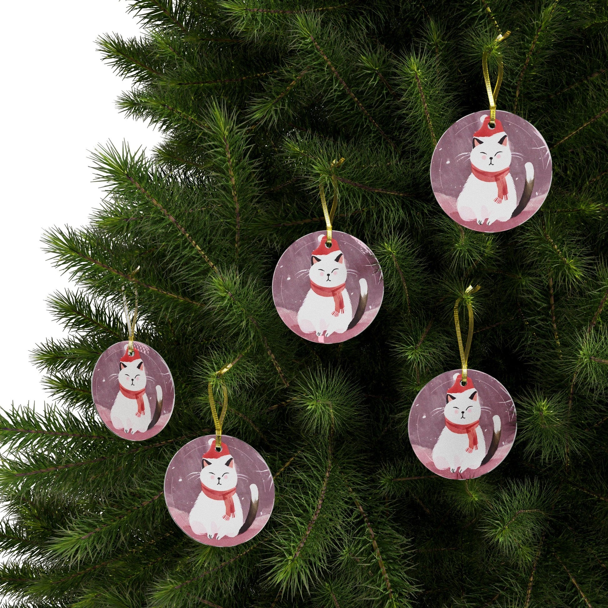 Meowy Christmas Glass Ornaments - Home Decor - Epileptic Al’s Shop