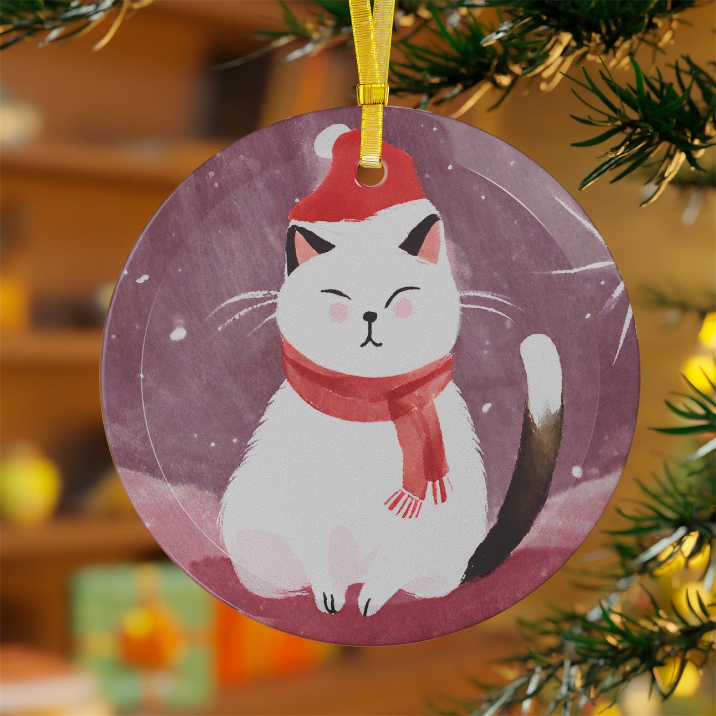 Meowy Christmas Glass Ornaments - Home Decor - Epileptic Al’s Shop