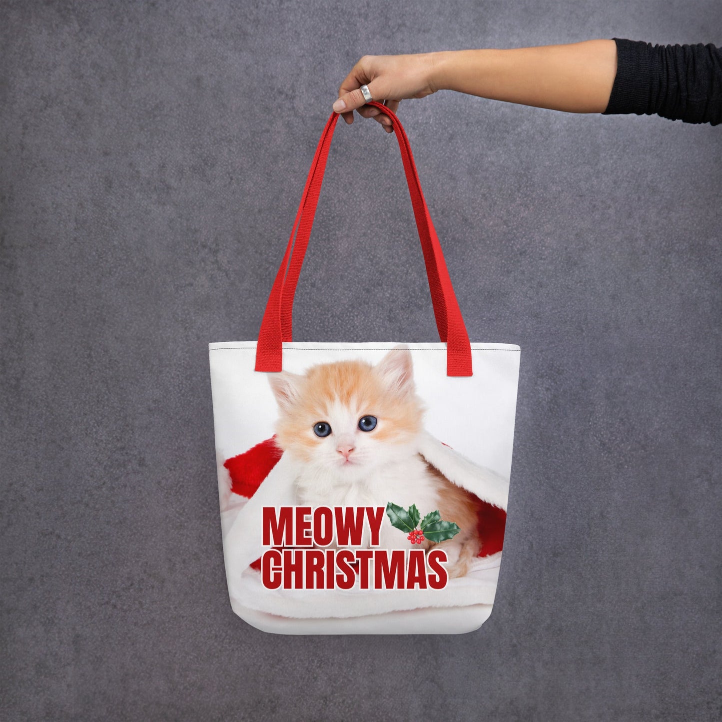 Meowy Christmas Tote Bag - Bags - EpiAl's Shop