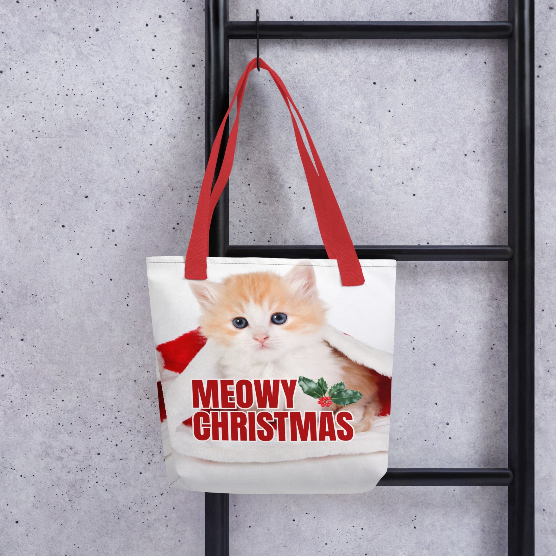 Meowy Christmas Tote Bag - Bags - EpiAl's Shop