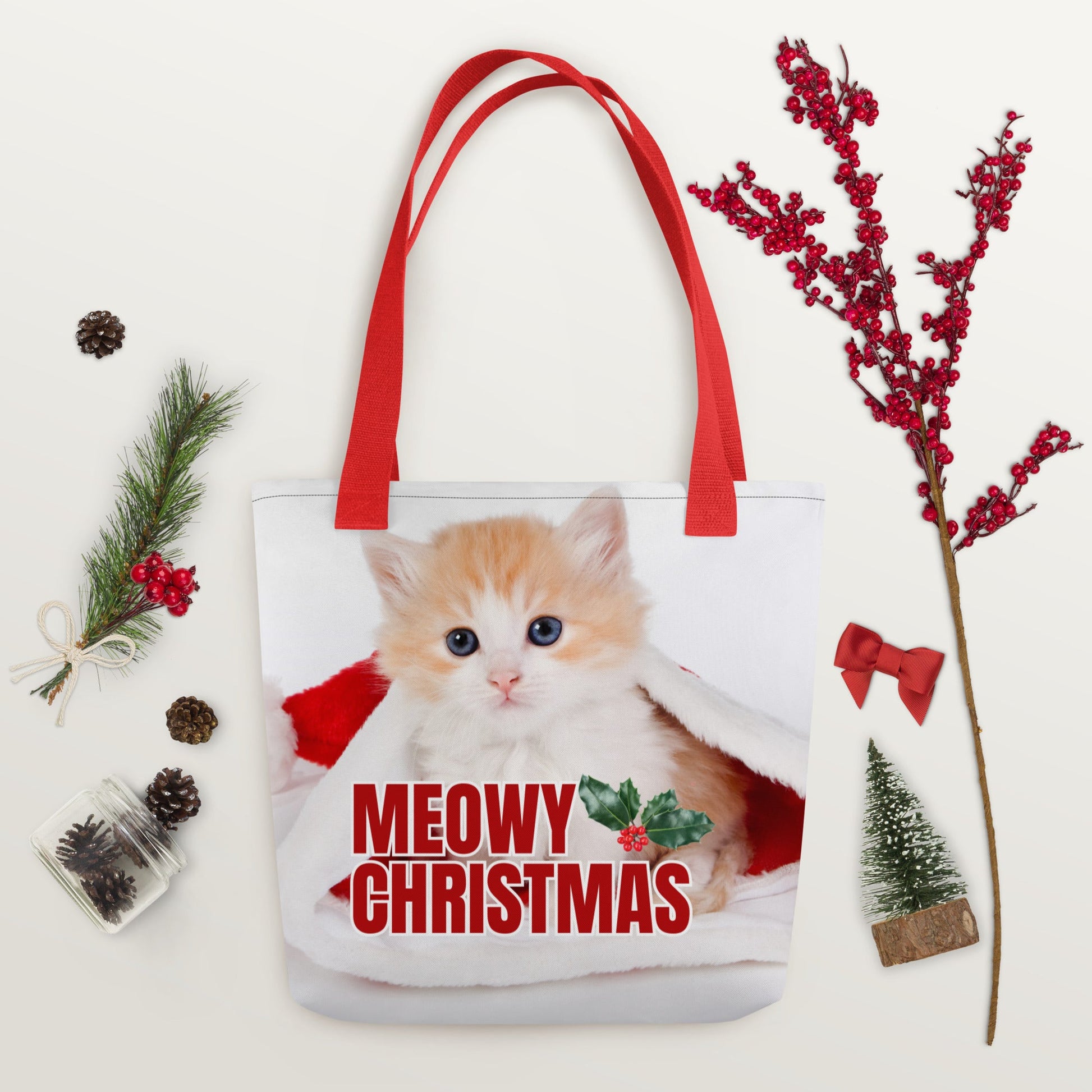 Meowy Christmas Tote Bag - Bags - EpiAl's Shop