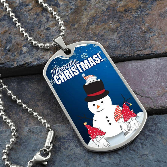 Meowy Snowman Necklace - Jewelry - Epileptic Al’s Shop