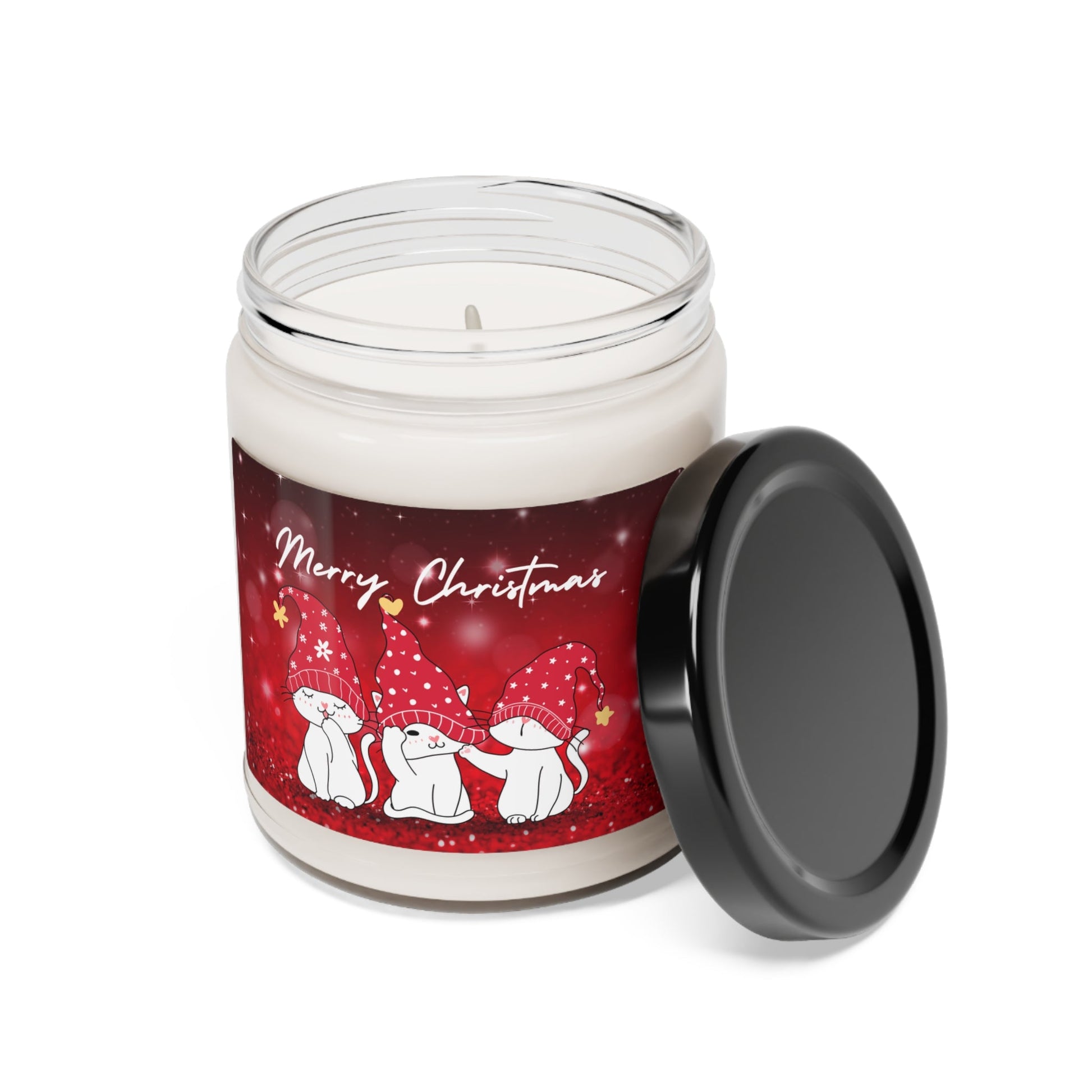 Merry Christmas Kittens Scented Soy Candle, 9oz - Home Decor - Epileptic Al’s Shop