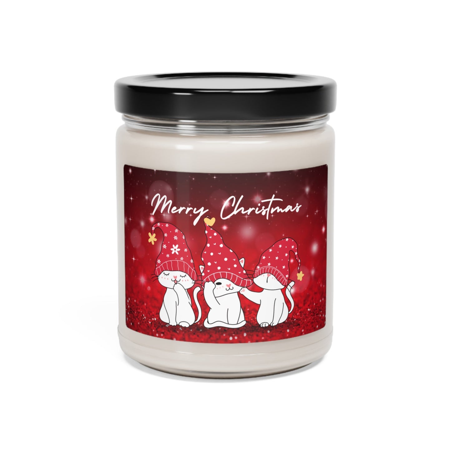 Merry Christmas Kittens Scented Soy Candle, 9oz - Home Decor - Epileptic Al’s Shop