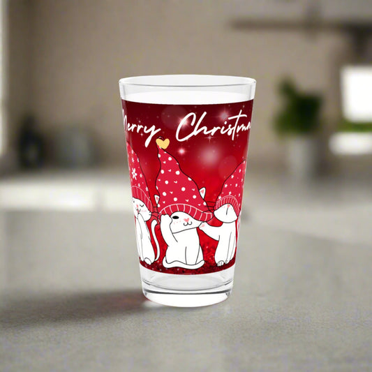 Merry Christmas Pint Glass, 16oz - Mug - Epileptic Al’s Shop