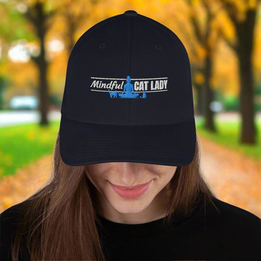 Mindful Cat Lady Structured Twill Cap - Hats - EpiAl's Shop