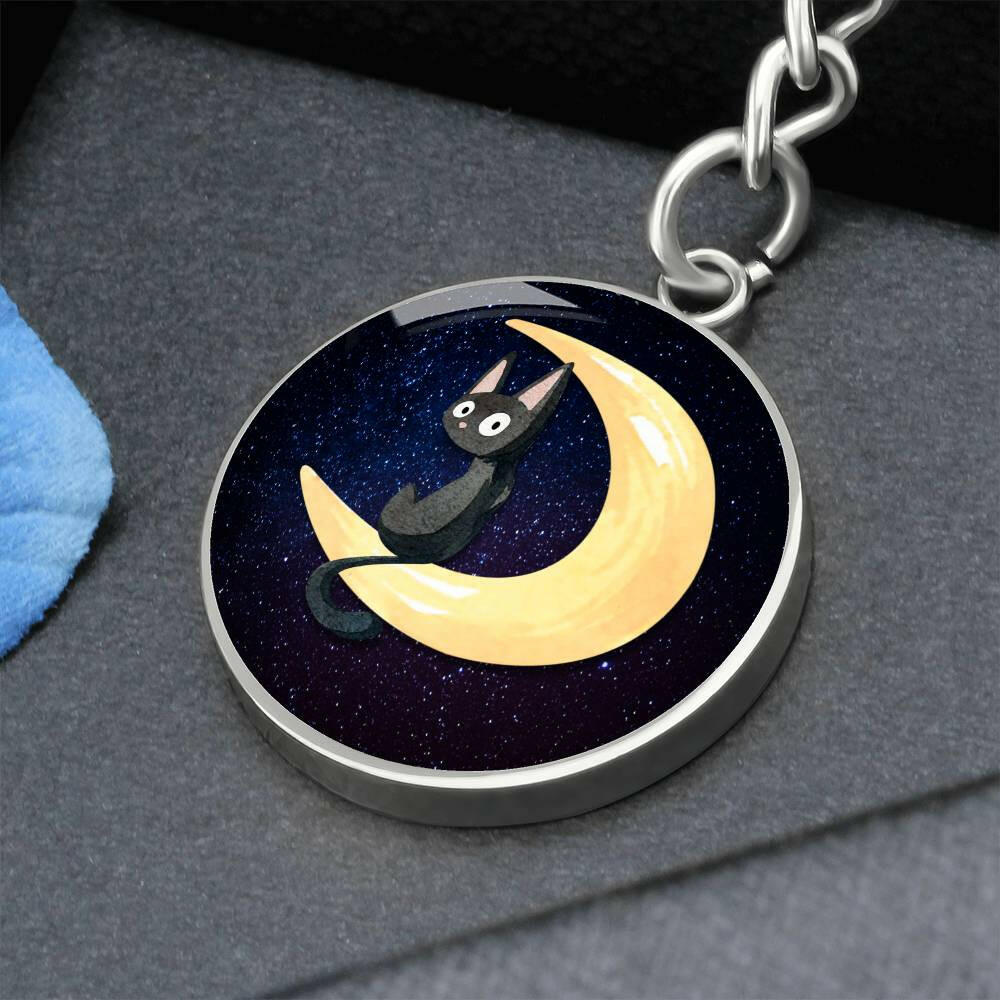 Moon Cat Keychain - Jewelry - Epileptic Al’s Shop