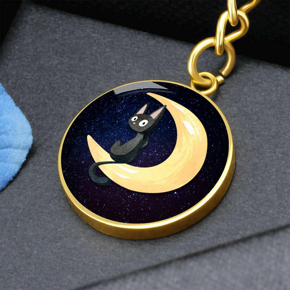 Moon Cat Keychain - Jewelry - Epileptic Al’s Shop