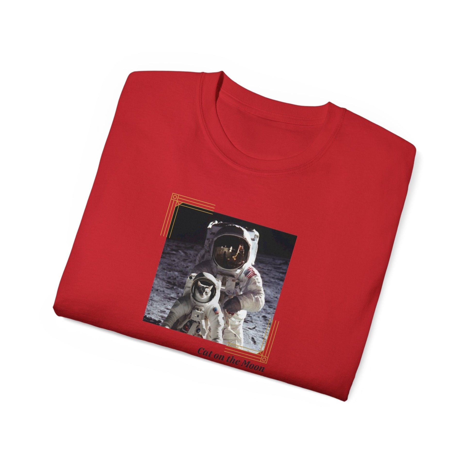 Moon Cat Unisex Ultra Cotton Tee - T - Shirt - Epileptic Al’s Shop