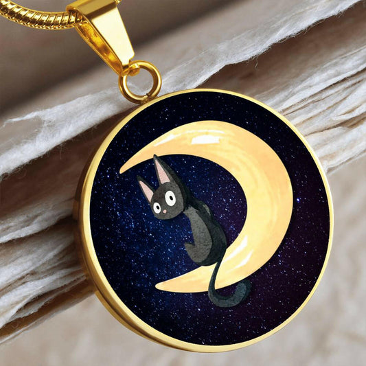 Moon Kitty Necklace - Jewelry - Epileptic Al’s Shop