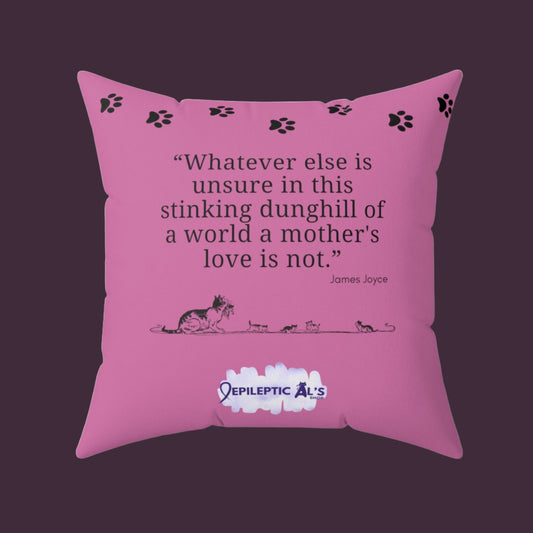 Mothers Love Spun Polyester Square Pillow - Home Decor - Epileptic Al’s Shop