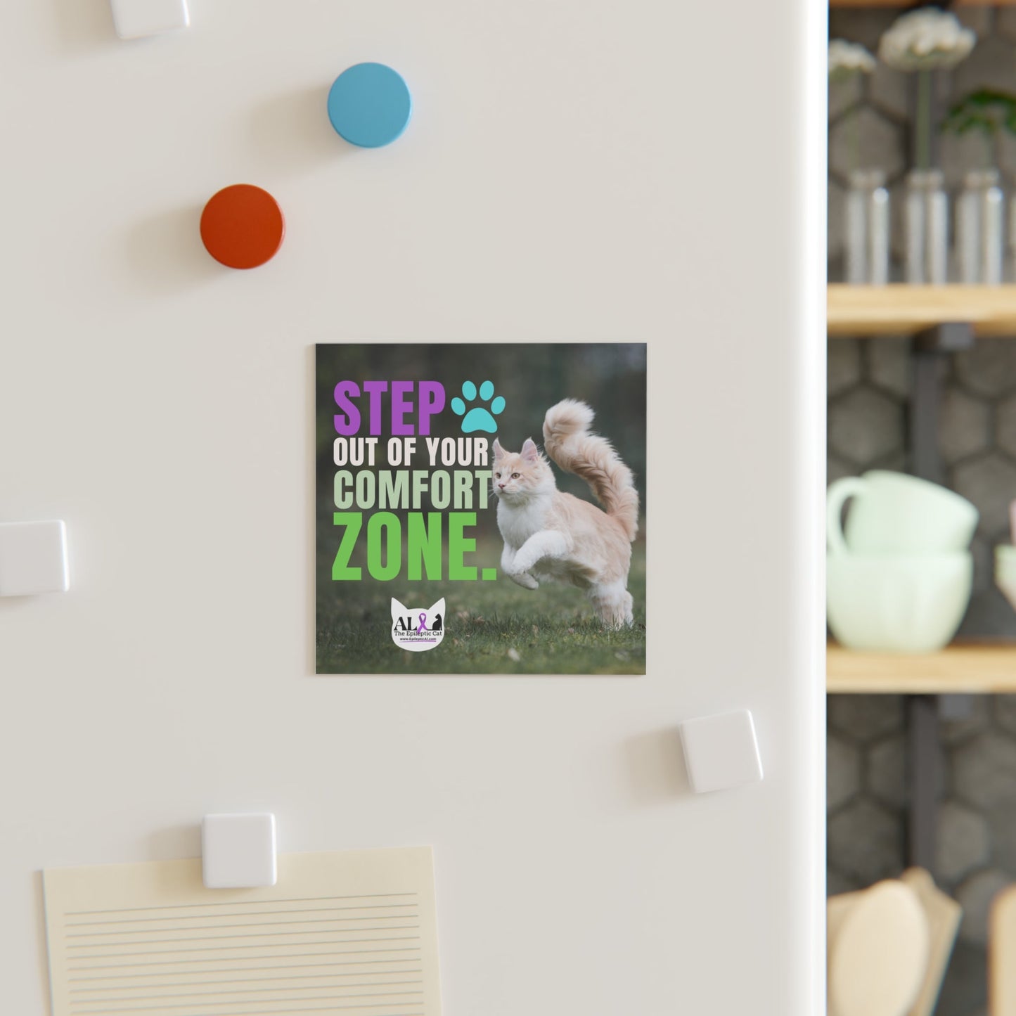 Motivational Cat Magnet - Home Decor - Epileptic Al’s Shop