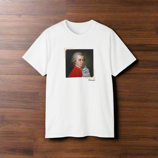 Mozart Cat Unisex Ultra Cotton Tee - T - Shirt - Epileptic Al’s Shop