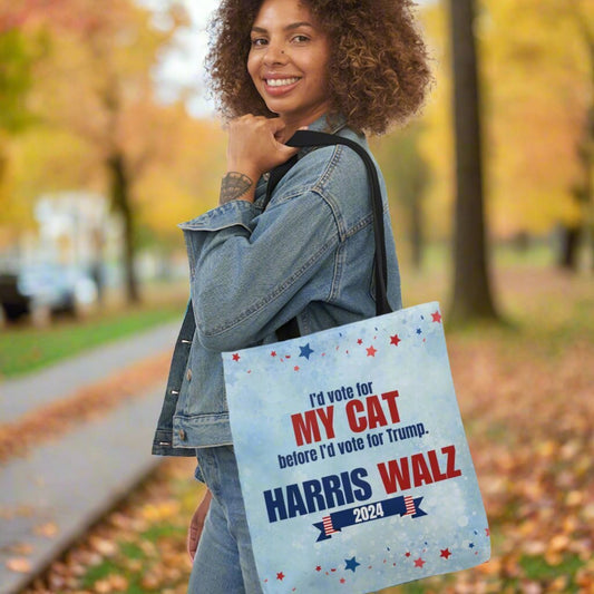 My Cat Before Trump, Vote Harris Canvas Tote Bag - Accessories - EpiAl's Shop