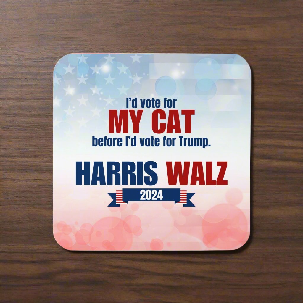 My Cat Harris Walz '24 Coaster Set - Home Decor - EpiAl's Shop