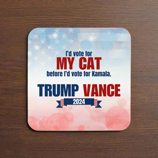 My Cat Trump Vance '24 Coaster Set - Home Decor - EpiAl's Shop