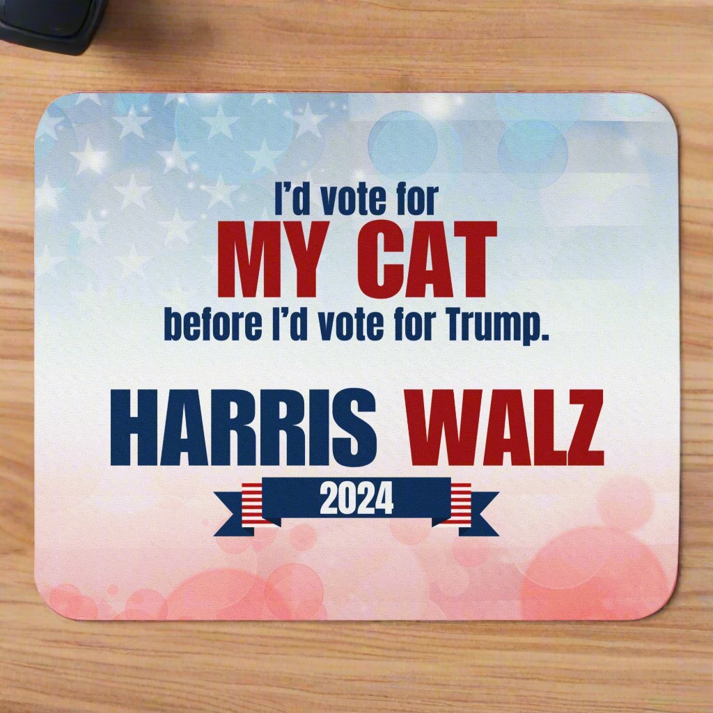 My Cat Vote Harris Mouse Pad - Office Accessories - EpiAl's Shop