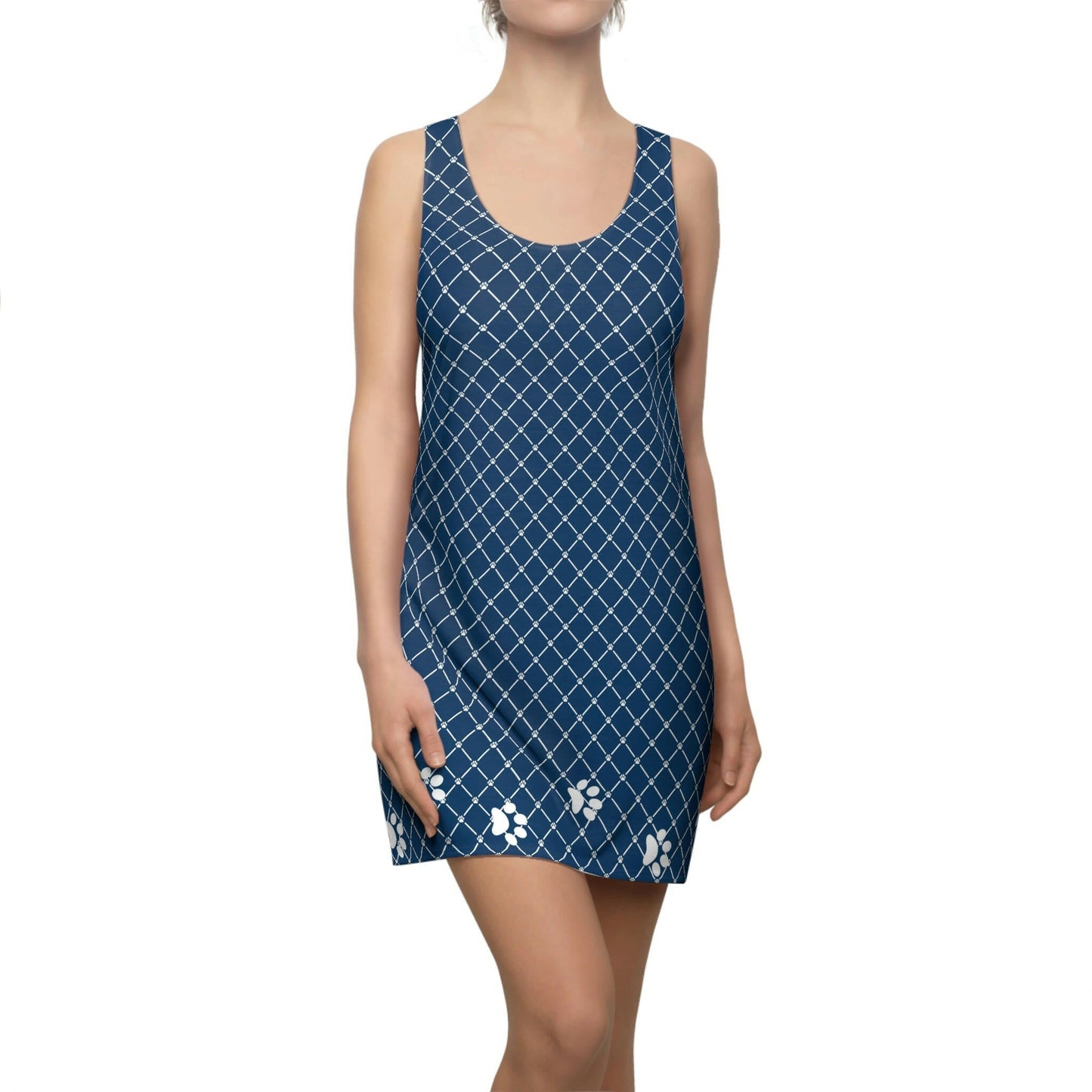 Navy Paws Racerback Dress - All Over Prints - Epileptic Al’s Shop