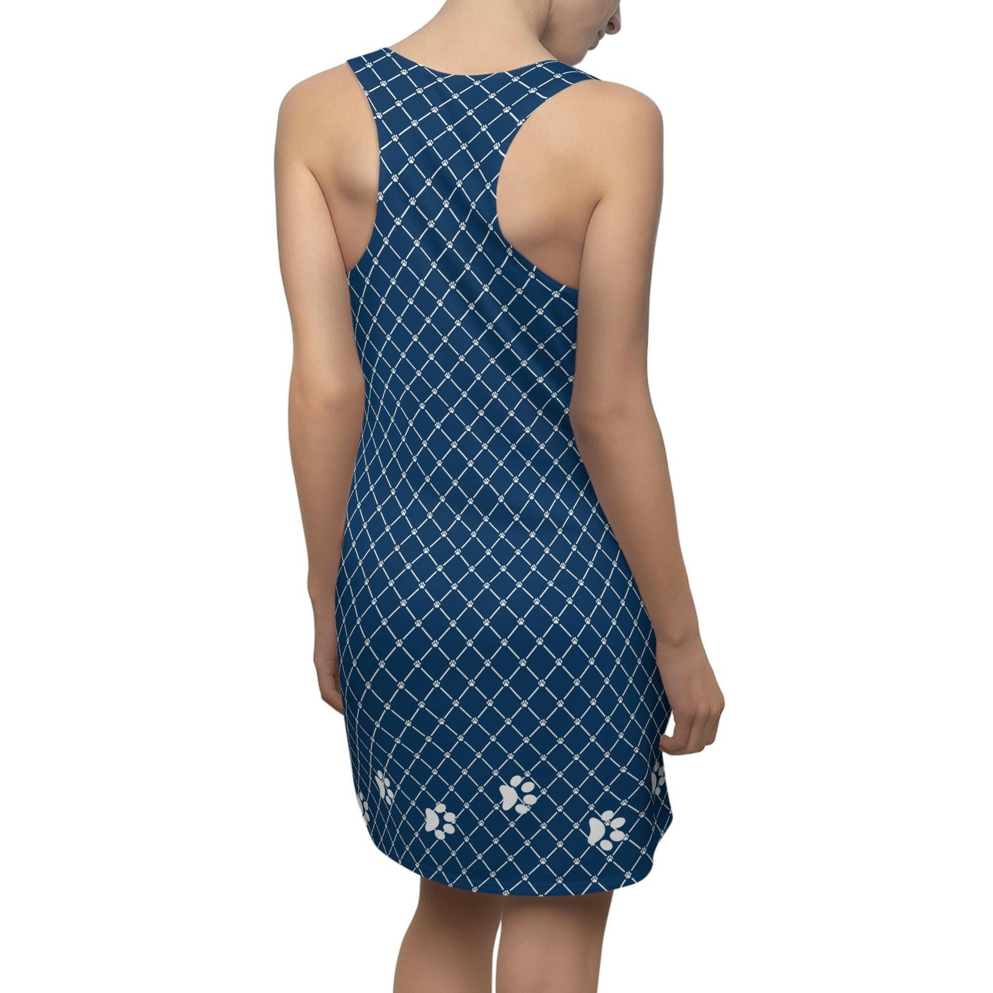 Navy Paws Racerback Dress - All Over Prints - Epileptic Al’s Shop