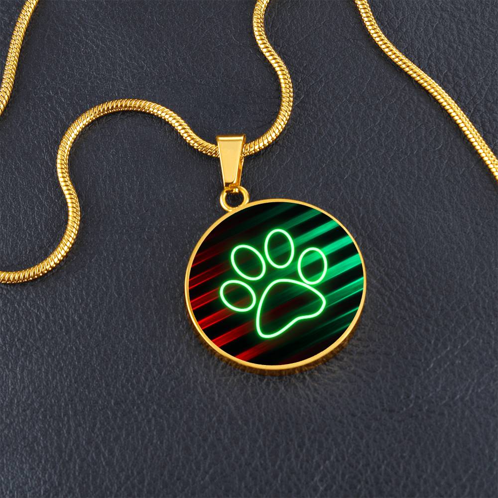 Neon Paw Necklace - Jewelry - Epileptic Al’s Shop