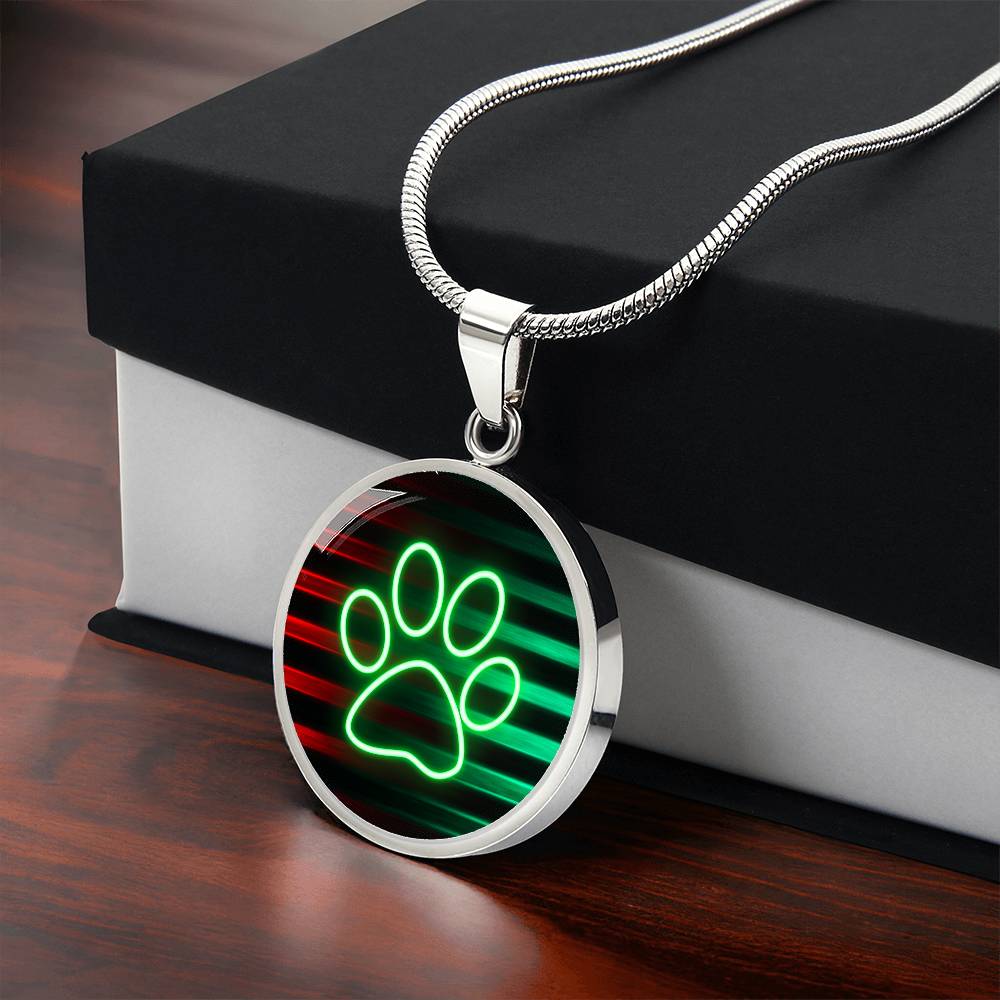 Neon Paw Necklace - Jewelry - Epileptic Al’s Shop