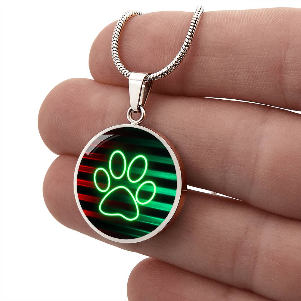 Neon Paw Necklace - Jewelry - Epileptic Al’s Shop