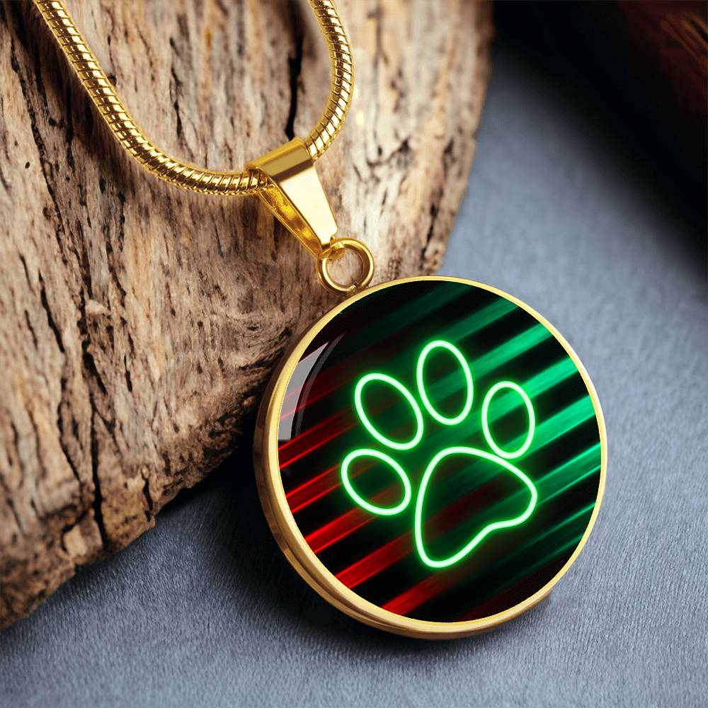 Neon Paw Necklace - Jewelry - Epileptic Al’s Shop