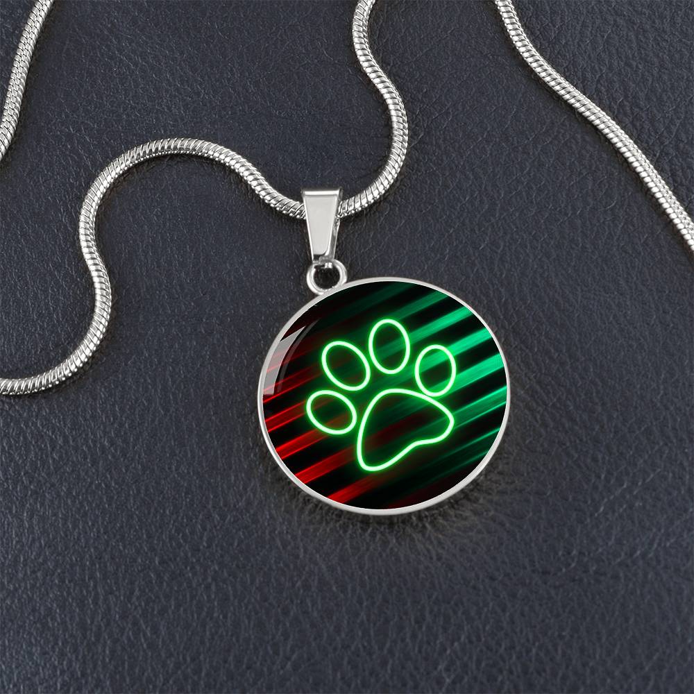 Neon Paw Necklace - Jewelry - Epileptic Al’s Shop