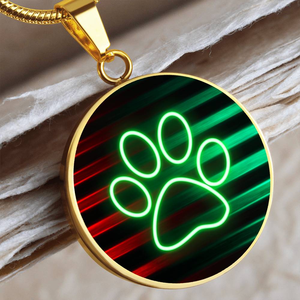 Neon Paw Necklace - Jewelry - Epileptic Al’s Shop