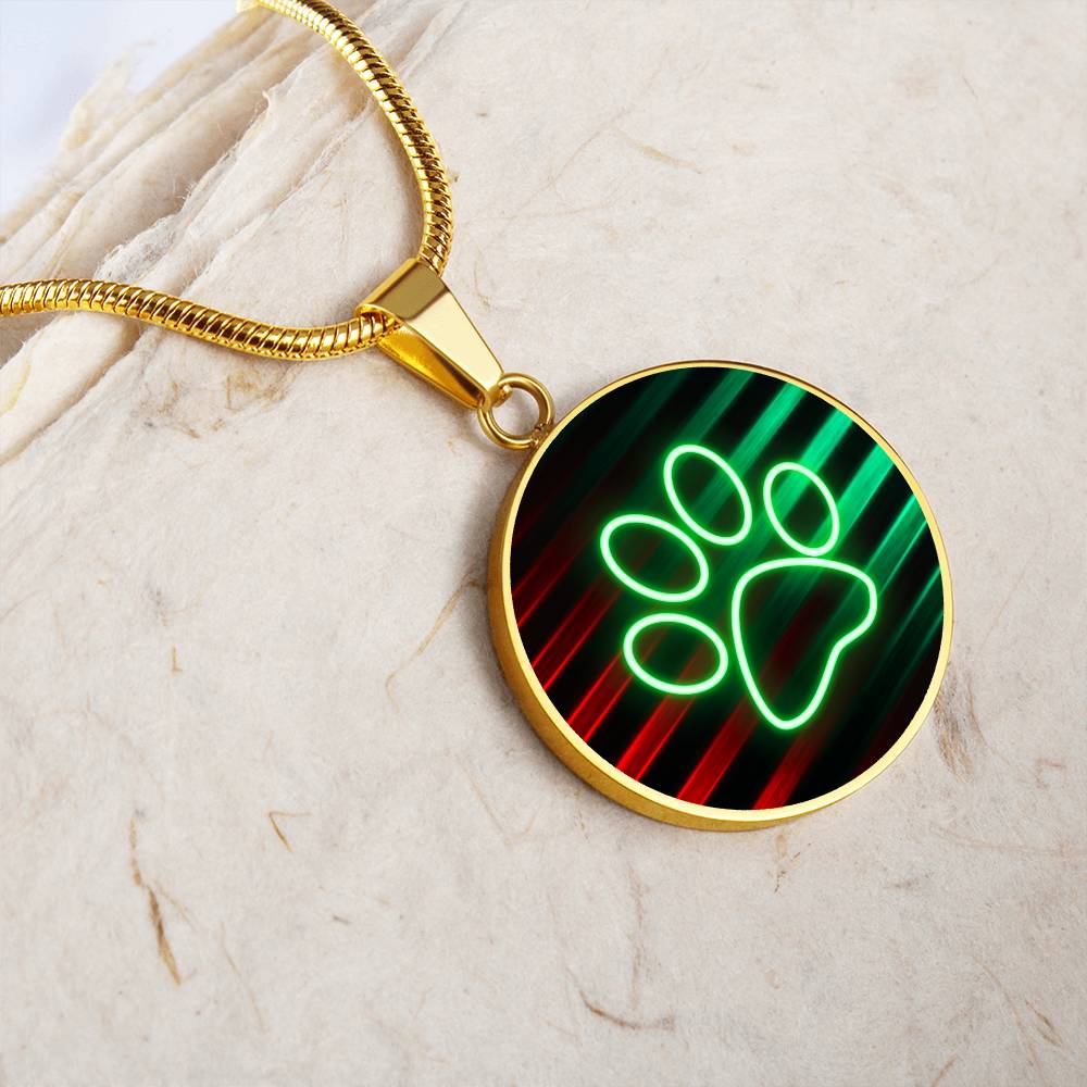 Neon Paw Necklace - Jewelry - Epileptic Al’s Shop