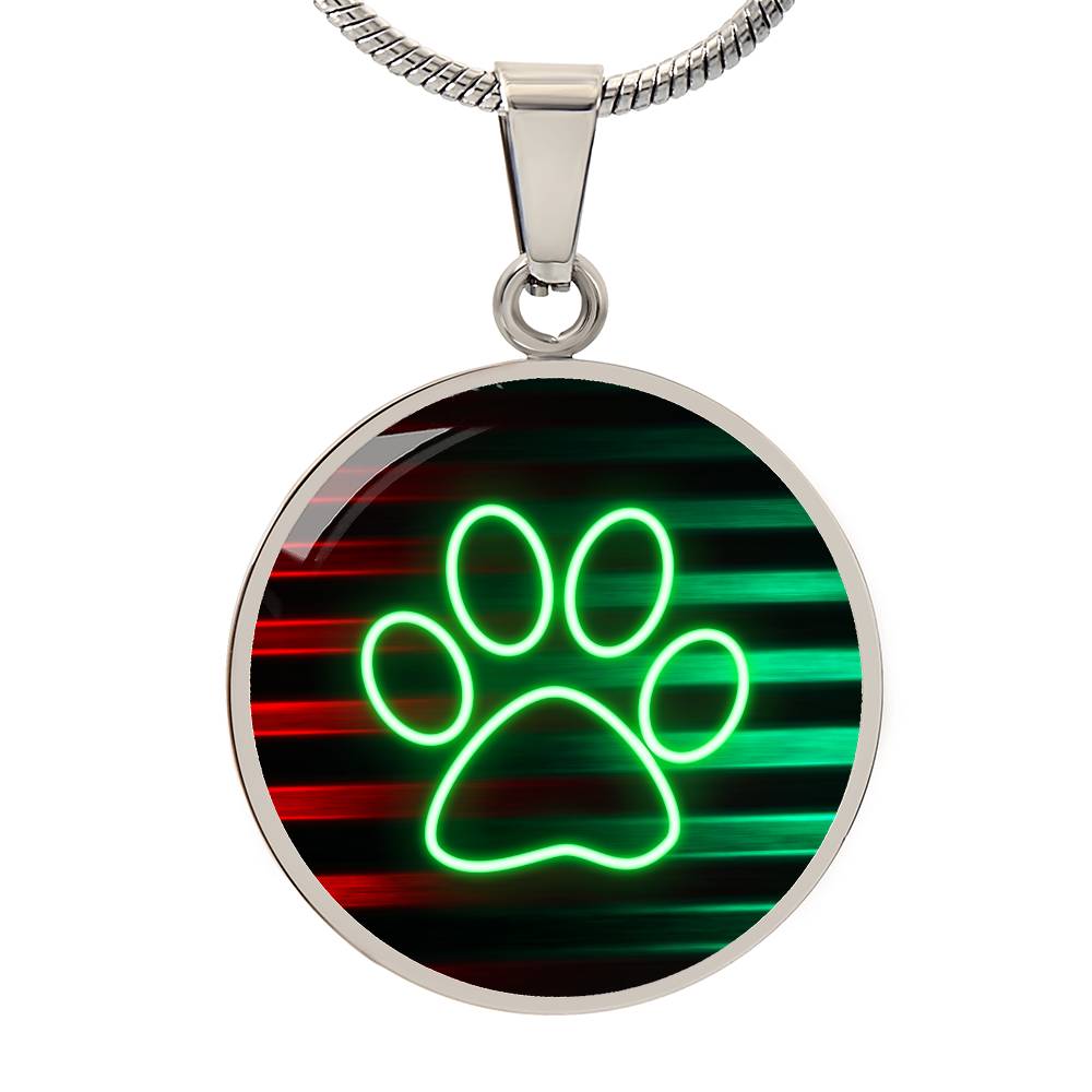 Neon Paw Necklace - Jewelry - Epileptic Al’s Shop