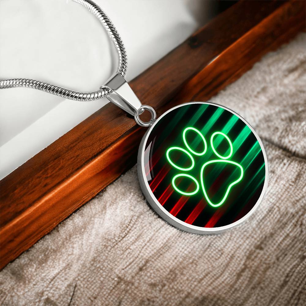 Neon Paw Necklace - Jewelry - Epileptic Al’s Shop