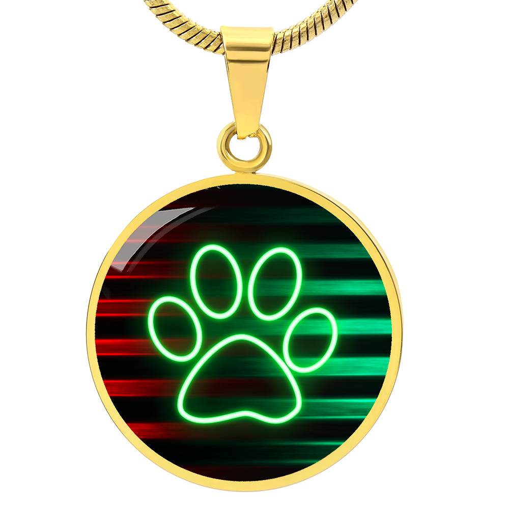 Neon Paw Necklace - Jewelry - Epileptic Al’s Shop