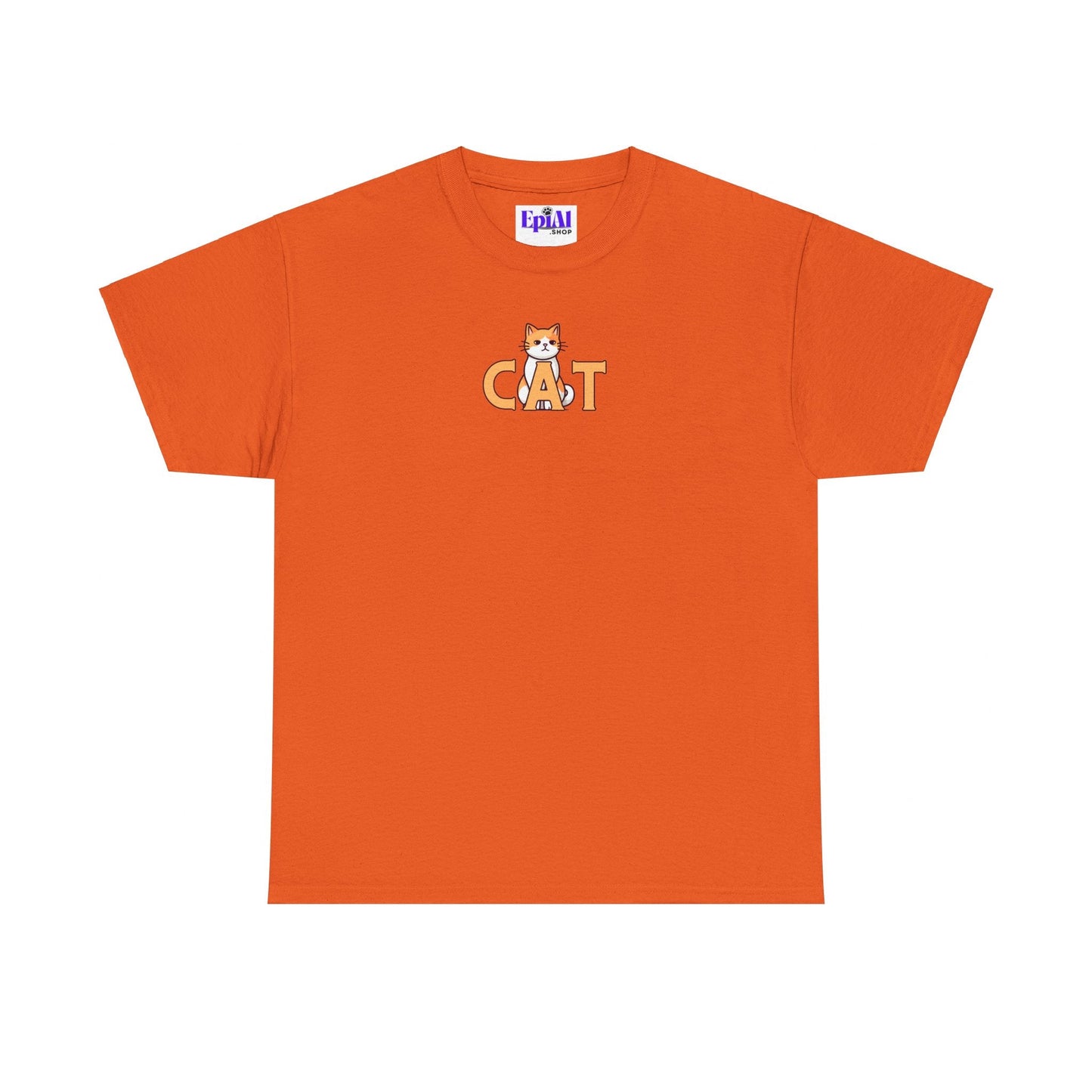 Orange Cat Unisex Heavy Cotton Tee - T - Shirt - Epileptic Al’s Shop