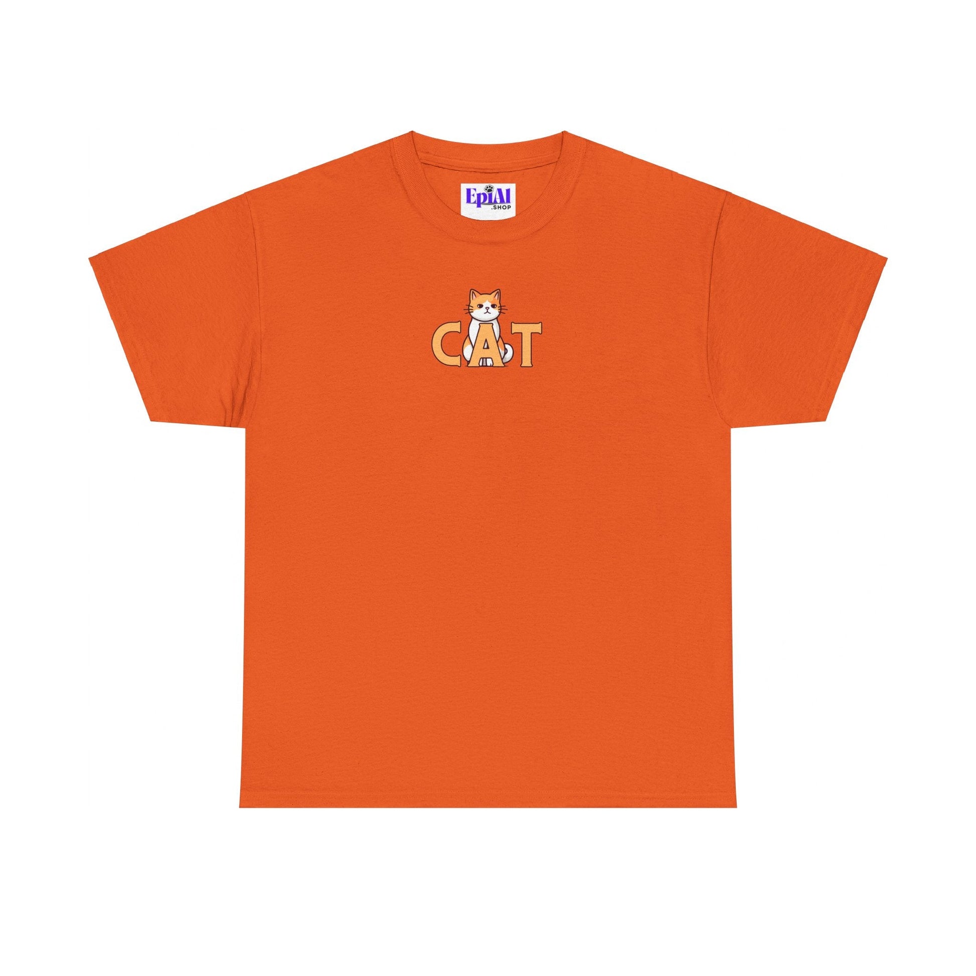 Orange Cat Unisex Heavy Cotton Tee - T - Shirt - Epileptic Al’s Shop