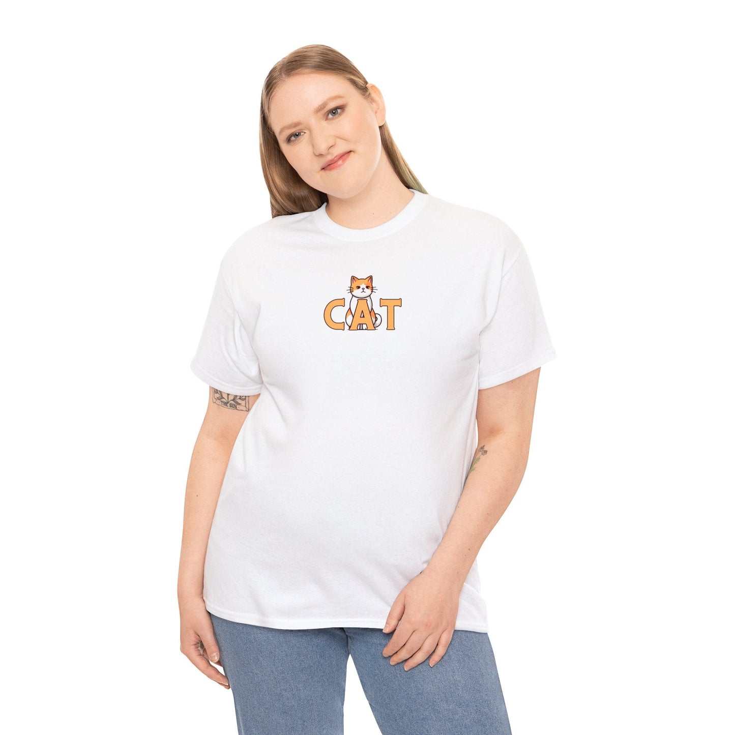 Orange Cat Unisex Heavy Cotton Tee - T - Shirt - Epileptic Al’s Shop